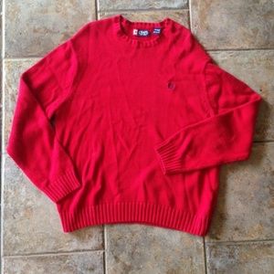 Ralph Lauren Chaps Red Thick Crewneck Sweater